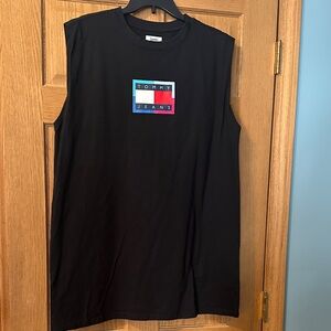 Tommy Jeans Black Sleeveless Logo TShirt Dress